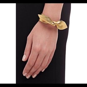 Saint Laurent leather bow bracelet